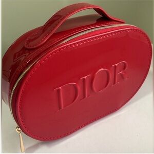 New,authentic Dior beauty vanity case.Limited edition.Patent leather.glossy red